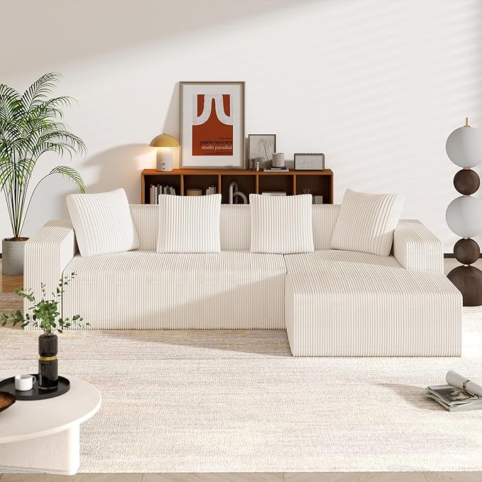 OOIILLEE Canapé 3 Places en Forme de L, Canapé modulaire Moderne