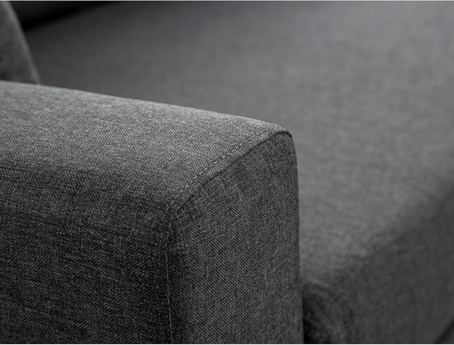 LOUNGITUDE - Canapé d'angle réversible, Convertible en Tissu avec Coffre de Rangement