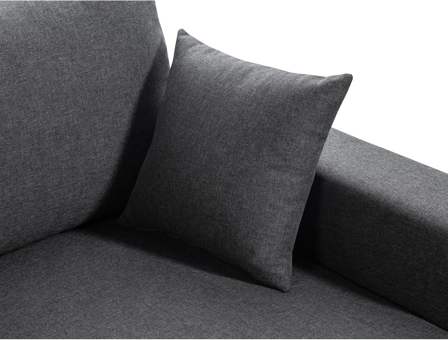 LOUNGITUDE - Canapé d'angle réversible, Convertible en Tissu avec Coffre de Rangement