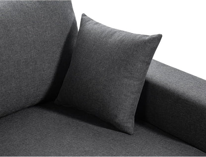 LOUNGITUDE - Canapé d'angle réversible, Convertible en Tissu avec Coffre de Rangement